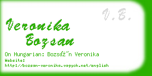 veronika bozsan business card